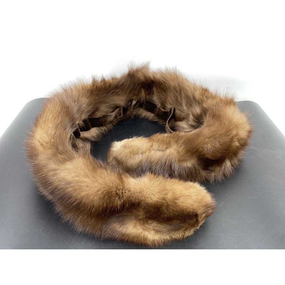 mink trim Collar with loops and 2 atachment clips for coats,blazer, etc (B-6)